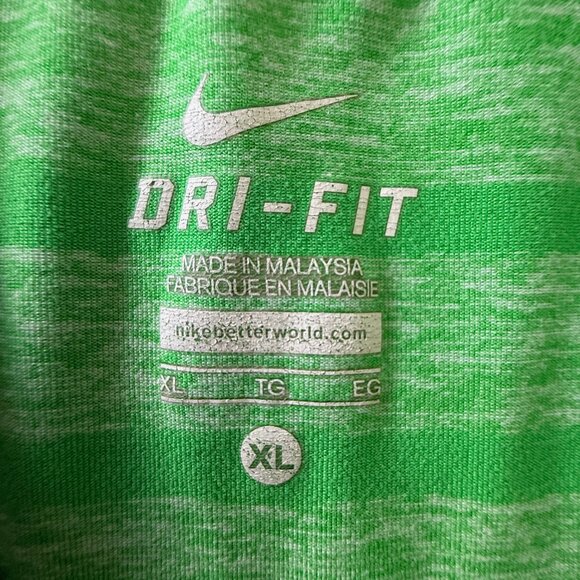 Nike Dry-Fit Green Element Stripe 1/2-Zip Running Pull Over - Mens XL - Picture 4 of 6